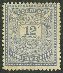 GJ.65, 12c. ultramarine, perf 14¼