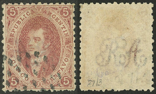 GJ.19c, 1st printing, very clear impression, INVERTED WATERMARK ...