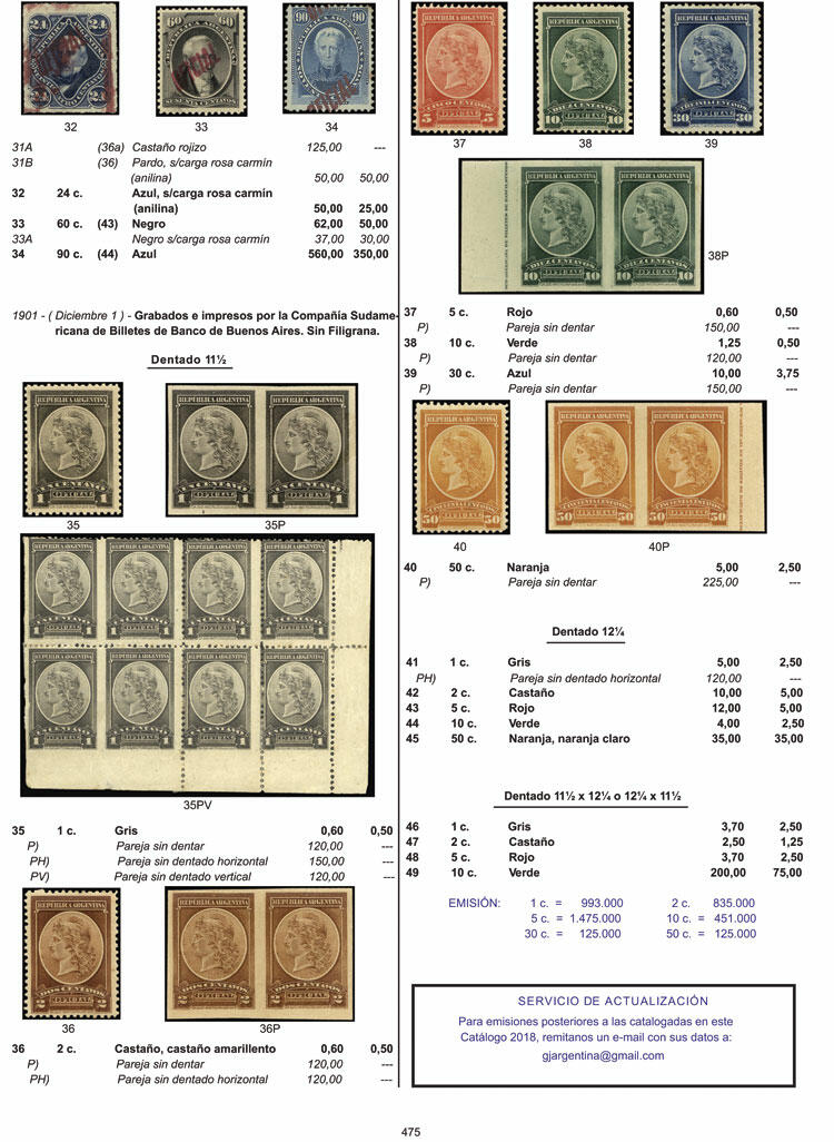 Image 12 for lot number 1 for Philatino #2606 -  Argentinien: Selection of "Rivadavias"