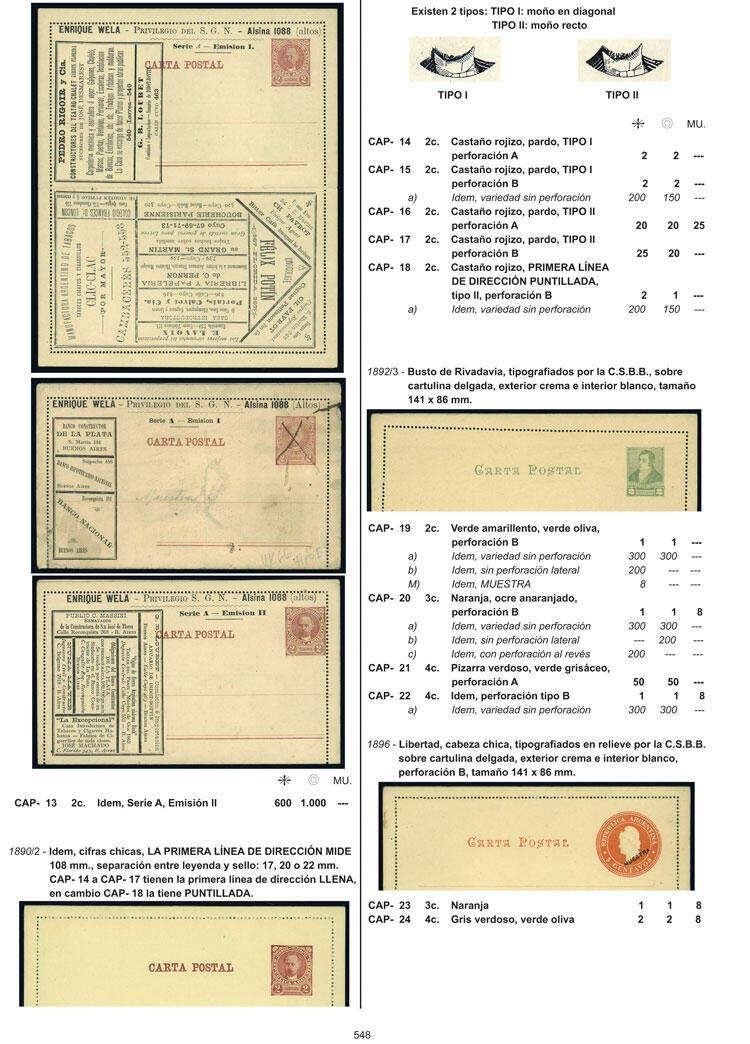 Image 16 for lot number 1 for Philatino #2606 -  Argentinien: Selection of "Rivadavias"