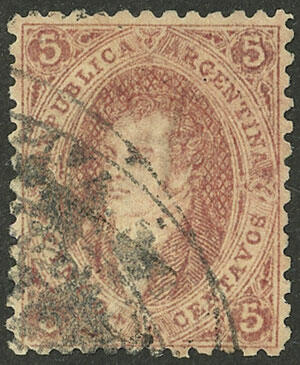 GJ.20, 3rd printing, with double rococo cancel of YAVÍ (+600%), ...