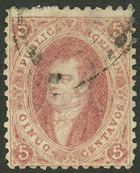 GJ.19, 1st or 2nd printing, with double ogive cancel of SAN NICOLÁS ...