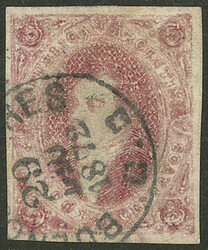GJ.34A, 8th printing, rose-chestnut, with nice datestamp of Buenos ...