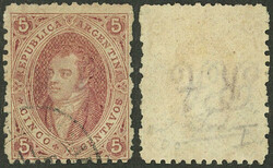 GJ.19c, 1st printing, ABSOLUTELY CLEAR impression with INVERTED ...