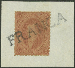 GJ.20, 3rd printing, tied on a fragment by complete "FRANCA" cancel ...