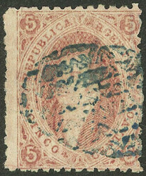 GJ.20, 3rd printing, with mute blue cancel of SAN LUIS (+300%), very ...