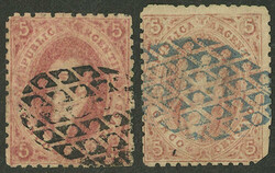 GJ.19 + 20, 1st or 2nd and 3rd printing, with mute cancels of LA PAZ ...