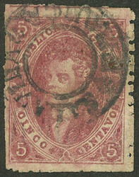 GJ.25, 4th printing, with SALAVINA-FRANCA cancel in small circles ...