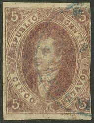 GJ.25A, 4th printing, dark violet rose, with the extremely rare ...