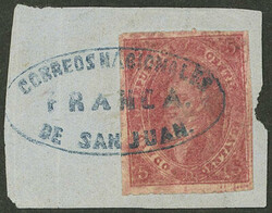 GJ.25Ba, 4th printing, lilac-rose and mulatto, on fragment with ...