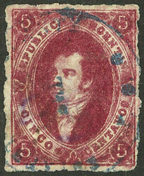 GJ.26, 5th printing, with blue cancel "Estafeta Ambulante del F.C.O." ...