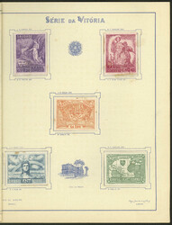 Yvert 425/429, 1945 Allied victory, 5 PROOFS printed on card in the ...