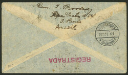 UNUSUAL DESTINATION: Registered cover sent via Zeppelin from Sao ...