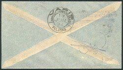 RARE POSTAGE: Cover with declared value (465,000Rs.) sent via VARIG ...