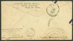 6/AP/1931 First flight Santiago - Baracoa, cover of fine quality with ...