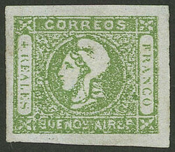 GJ.16, 4R. green, very worn impression, beautiful example of ample ...