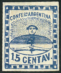 GJ.3A, 15c. dark blue, plate B (composition B), type 1, VF quality, ...