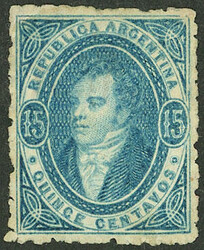 GJ.22, 15c. CLEAR impression, mint, very fine quality. Signed by ...