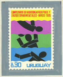 Sc.934, 1976 Championship of swimming, diving and water-polo, 3 ...