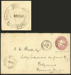 5c. Stationery envelope sent from YSLA DE FLORES to Buenos Aires on ...