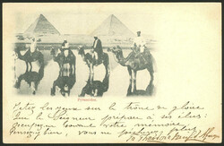 RARE DESTINATION: Egyptian postcard (with view of the pyramids), ...