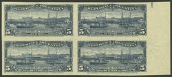 GJ.273P, 1902 Port of Rosario in IMPERFORATE BLOCK OF 4, MNH (+50%), ...