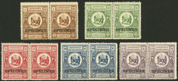 Yvert 94/96A, 1920 1r. to 15r., the first 5 stamps of the set in ...