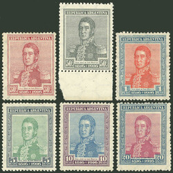 GJ.417/422, 1916 Centenary of Independence 30c. to 20P., the 6 high ...