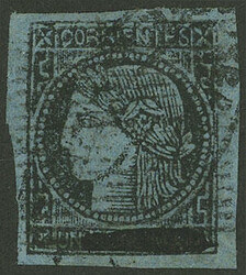 GJ.2, 1860 Provisional stamp with goose quill stroke through the ...