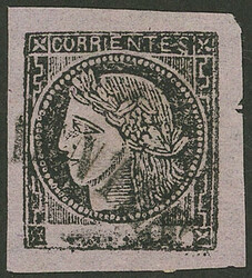 GJ.16, dull rose, cancelled by uncommon CORRIENTES in large arch, VF ...