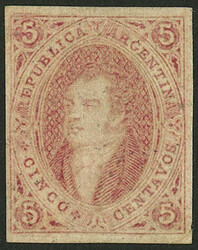 GJ.E25, 1867 Proof of 6th printing, rose-chestnut, VF!