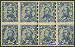 GJ.80, 1888 ½c. Urquiza, large block of 8 with minor varieties, for ...