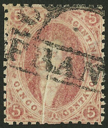 GJ.19, 1st or 2nd printing, with notable PAPER FOLD, used in Córdoba ...