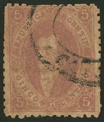 GJ.20, 3rd printing, very attractive coffee color, double oval cancel ...