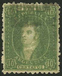 GJ.23, 10c. green, lightly partchment-like paper, with mute "16 ...