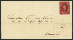 GJ.26, 5th printing, franking an entire letter sent from Monte ...
