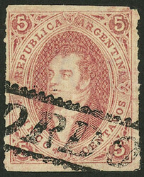 GJ.28, 6th printing perforated, used in Córdoba, superb quality!