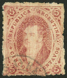 GJ.28d, 6th printing perforated, "poorly wiped plate" variety, ...