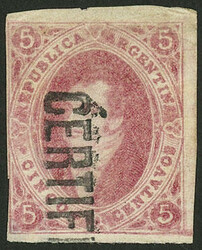 GJ.32, 7th printing imperforate, with spectacular straightline ...
