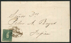 GJ.23, 10c. green, dull impression, on an entire letter sent to ...