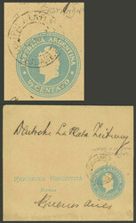 Circa 1900: ½c. wrapper sent to Buenos Aires, cancelled "CENTRAL A ...