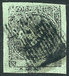 GJ.4, 2c. yellow-green, with 16-bar cancel of Corrientes, VF
