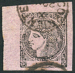 GJ.8, 3c. dull rose, used marginal single, VF