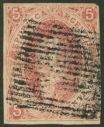 GJ.19, 5c. 1st or 2nd printing, clear impression, brick red, with ...