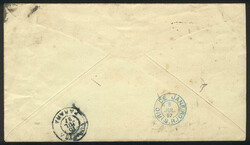 UNUSUAL DESTINATION: 24c. Stationery envelope + 2c. (GJ.53) posted by ...