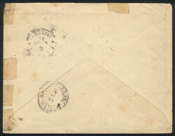 Registered cover sent to Italy on 18/SE/1899, franked with 64c. (GJ ...