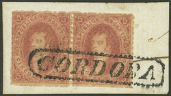 GJ.20, 3rd printing, fantastic pair tied on fragment by complete ...