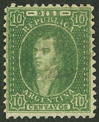 GJ.23d, 10c. dull impression, on thin paper, very lightly cancelled ...
