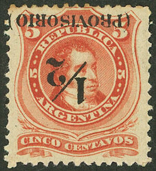 GJ.60e, with VARIETY: inverted overprint