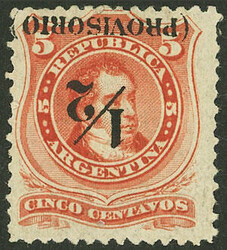 GJ.60e, with VARIETY: Inverted overprint